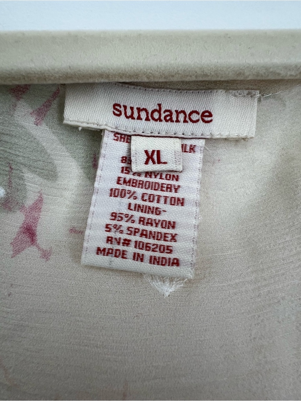 Sundance Floral Eyelet Lace Trim Maxi Dress size XL - Picture 3 of 5
